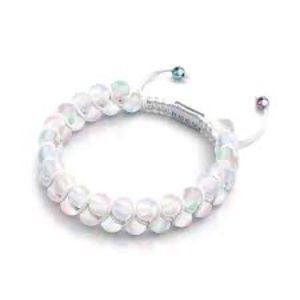 NOGU RAINBOW WHITE DOUBLE MERMAID GLASS  BRACELET